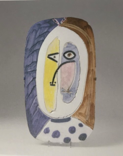 Picasso頭部の描かれた長方形皿1948.jpg